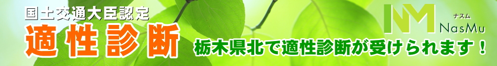 栃木県北でNasMuナスムの適性診断が受けられます